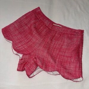 Mustard Seed Pink Tweed Petal Hem Shorts Size S